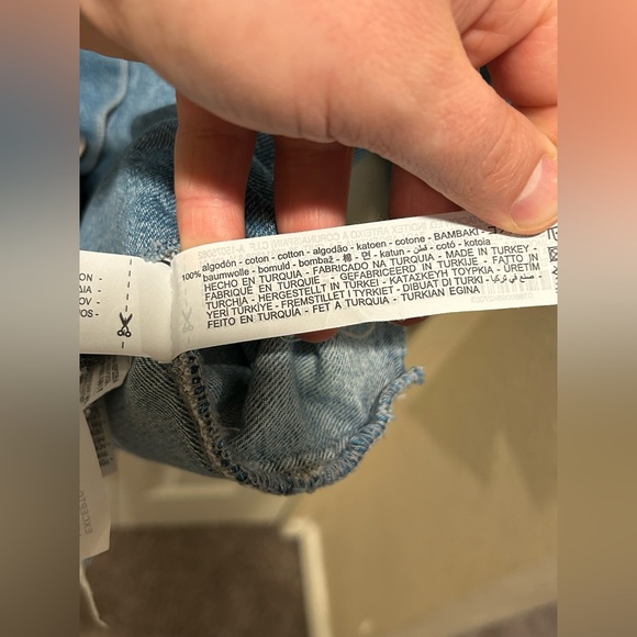 Zara Denim Bejeweled Jacket Blue Pocket , size Small - Picture 6 of 6